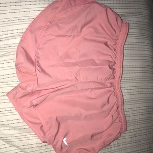 peach nike shorts